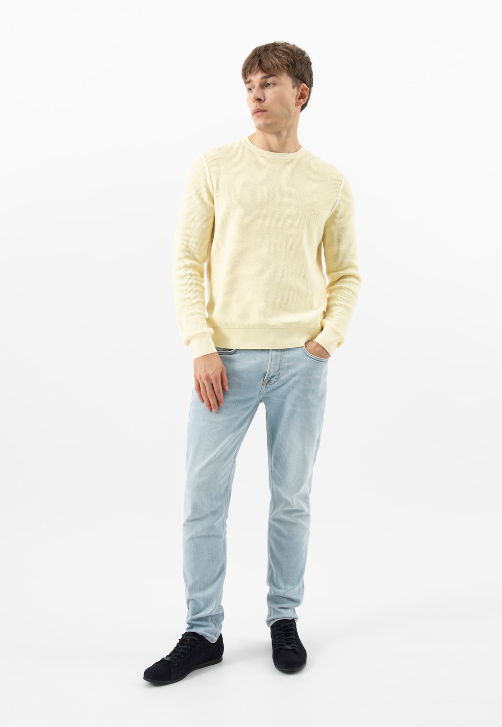 Tmavomodré pánske tenisky zo semiša 8071-66 Widok 1