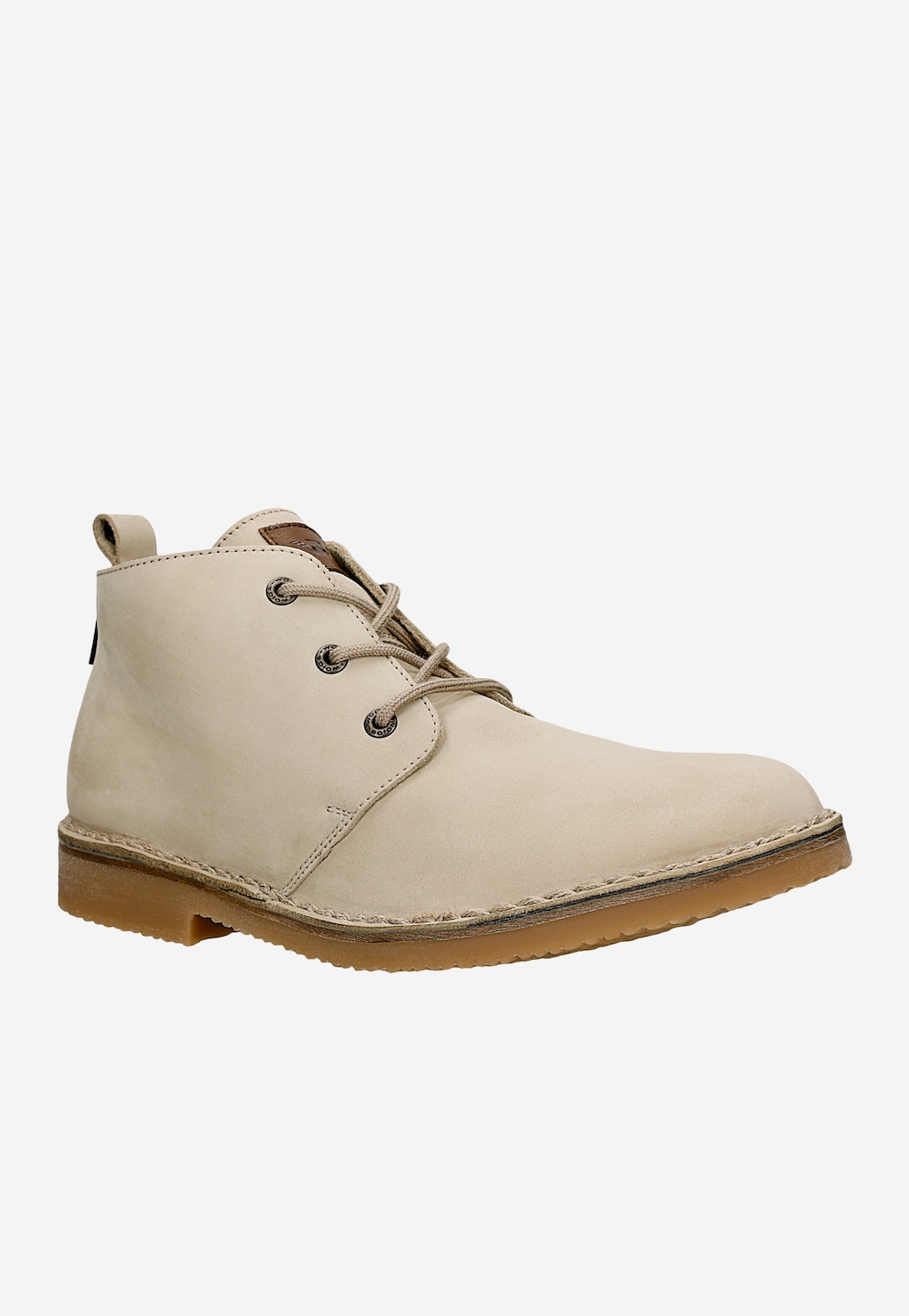 Beżowe trzewiki męskie chukka 24400-29 Widok 2