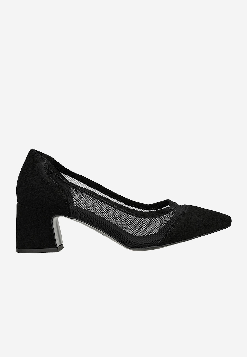 Čierne večerné lodičky so sieťkou 35181-81 Widok 1