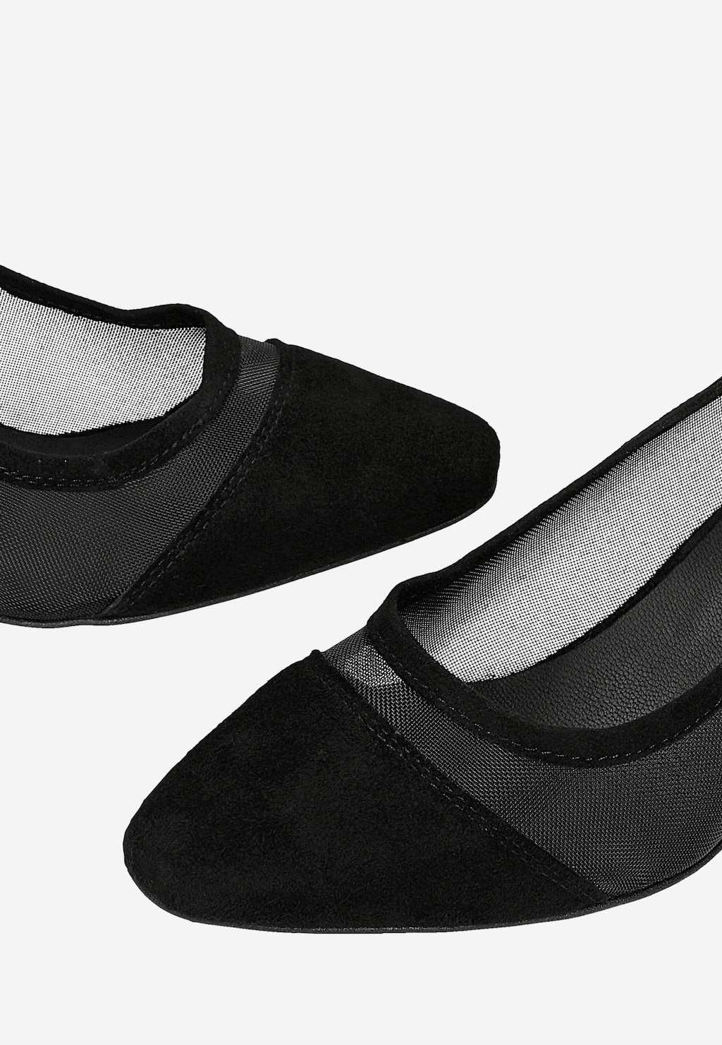 Čierne večerné lodičky so sieťkou 35181-81 Widok 6