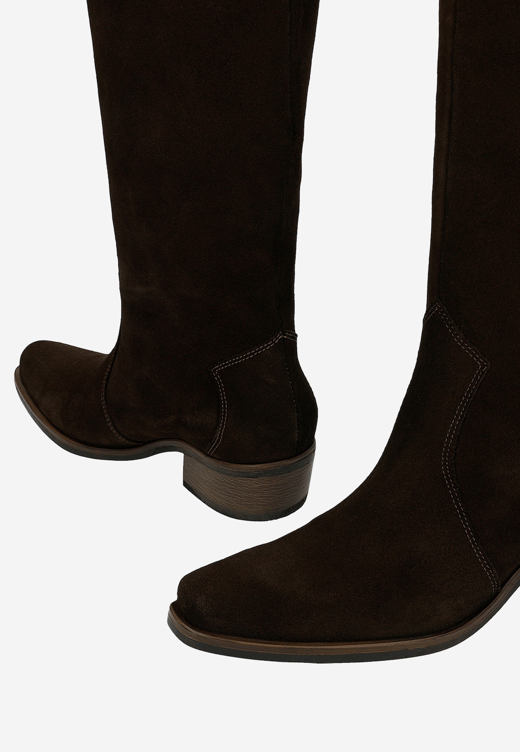 Wysokie ciemnobrązowe kowbojki damskie 71154-62 Widok 6