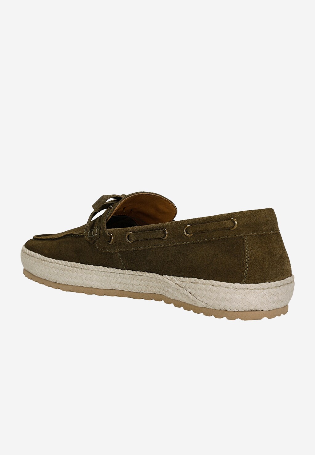 Ciemnozielone espadryle męskie typu boat shoes 10312-67 Widok 3