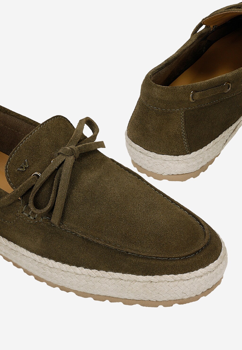 Ciemnozielone espadryle męskie typu boat shoes 10312-67 Widok 6