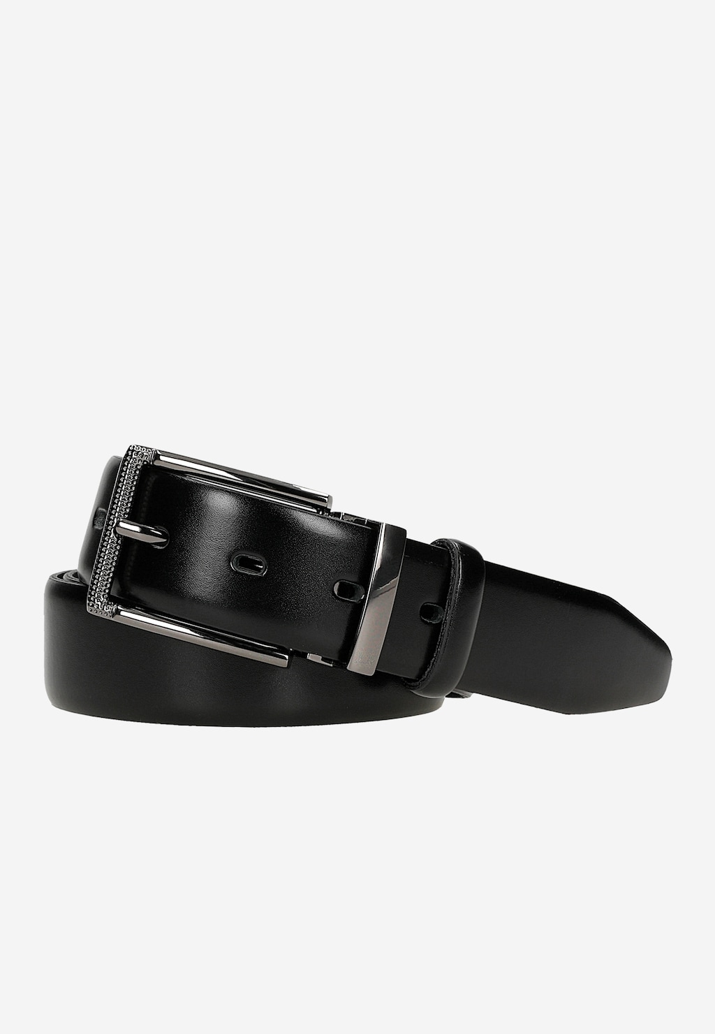 Černý klasický pánský opasek z pravé kůže 93125-51 Widok 2