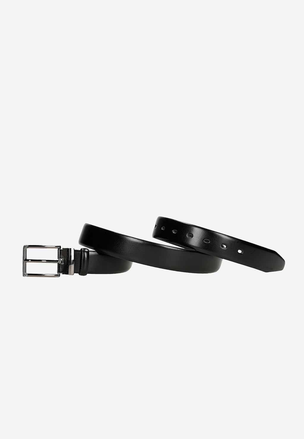 Černý klasický pánský opasek z pravé kůže 93125-51 Widok 3