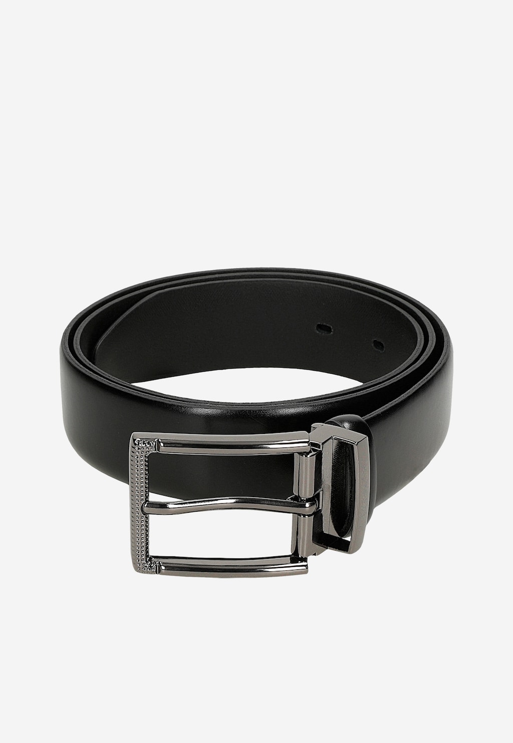 Černý klasický pánský opasek z pravé kůže 93125-51 Widok 6
