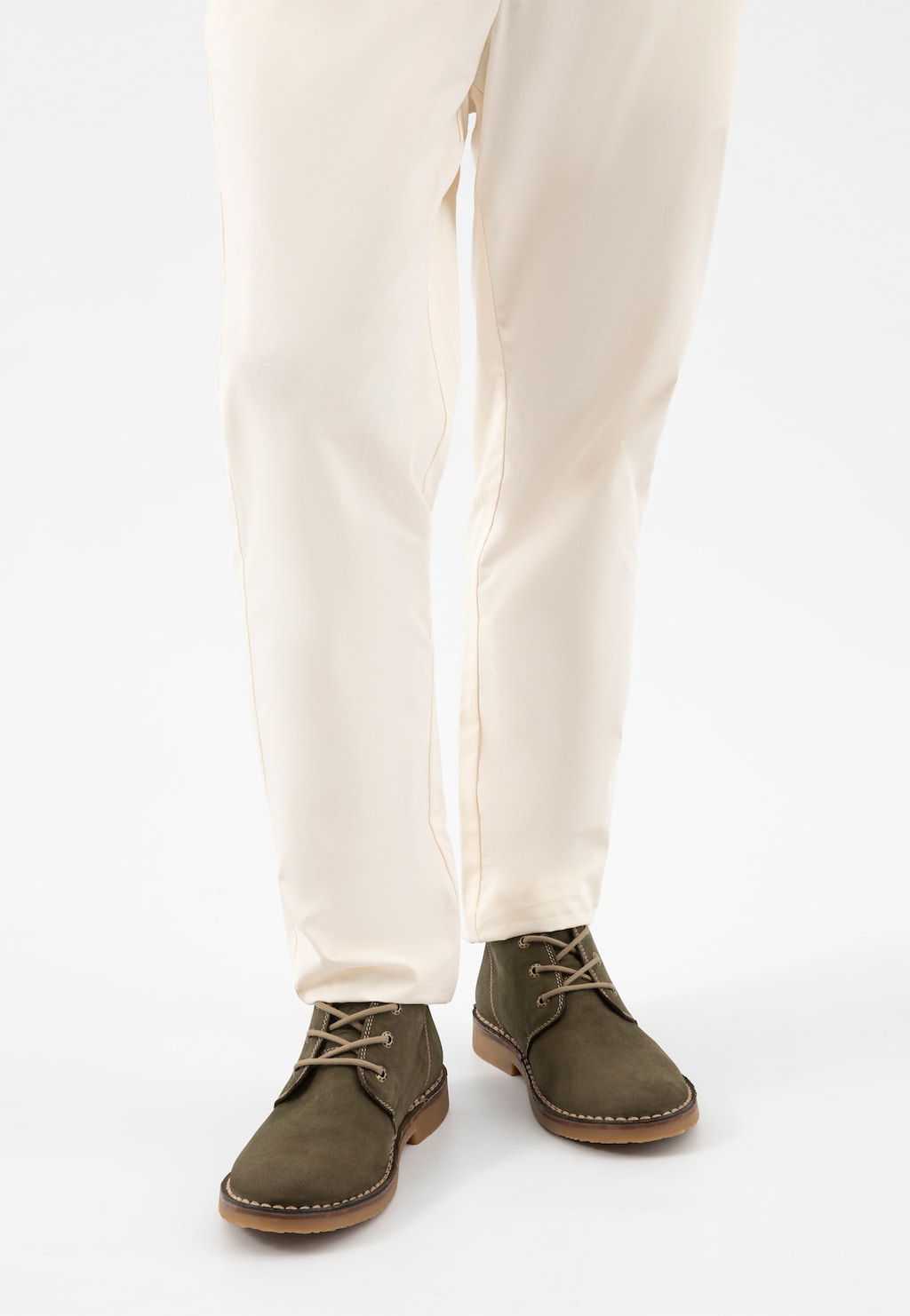 Hnědé kožené chukka polobotky 24400-90 Widok 7