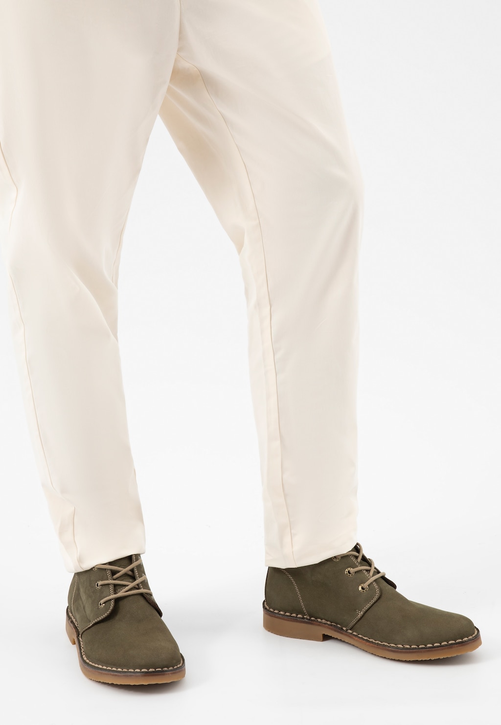 Hnědé kožené chukka polobotky 24400-90 Widok 8