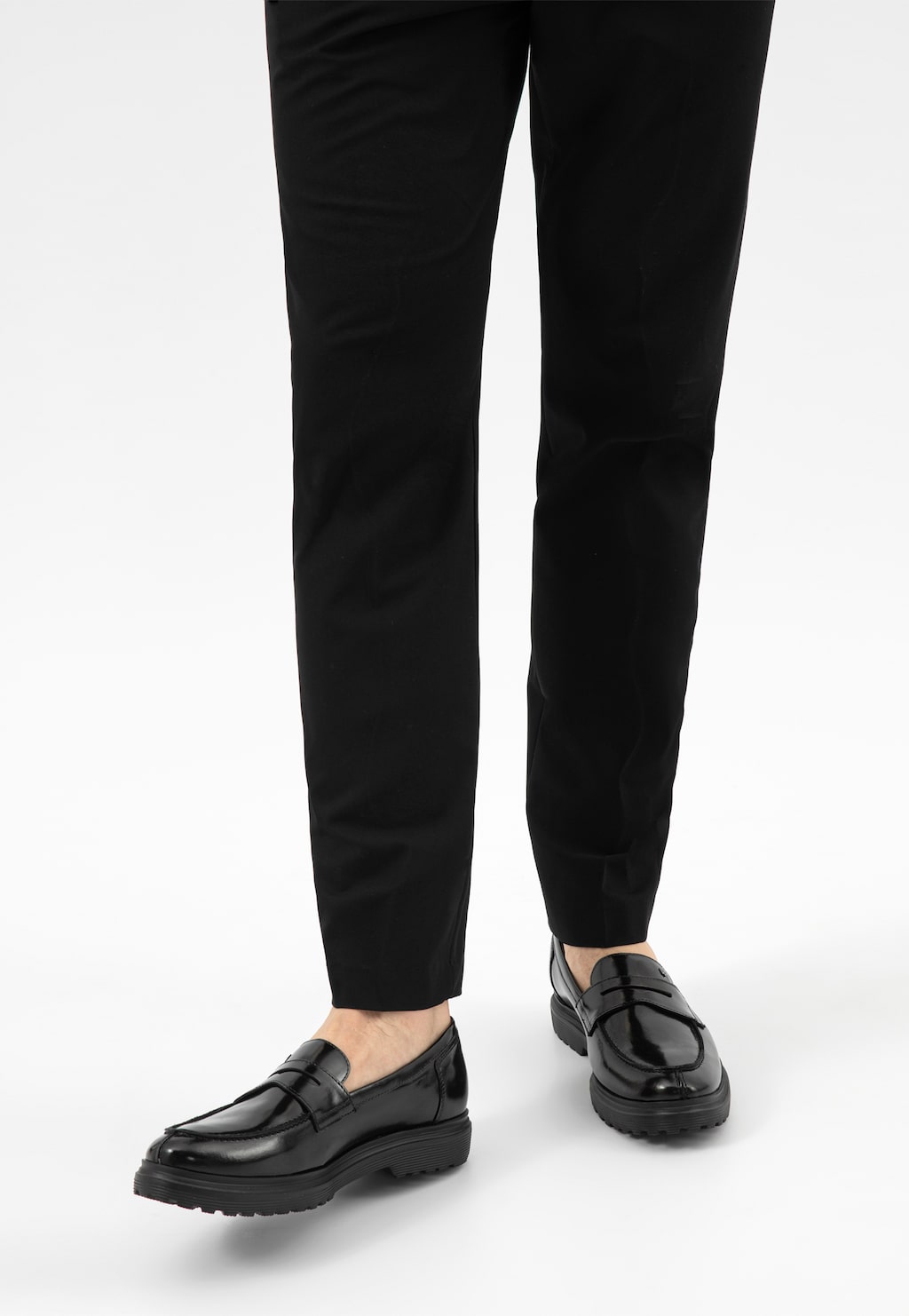 Čierne lakované pánske mokasíny 10263-51 Widok 8