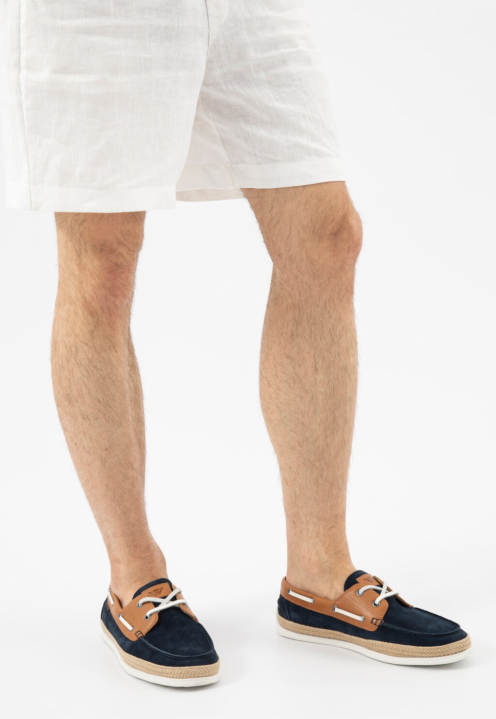 Granatowo-brązowe półbuty męskie z łączonych skór 10259-76 Widok 8