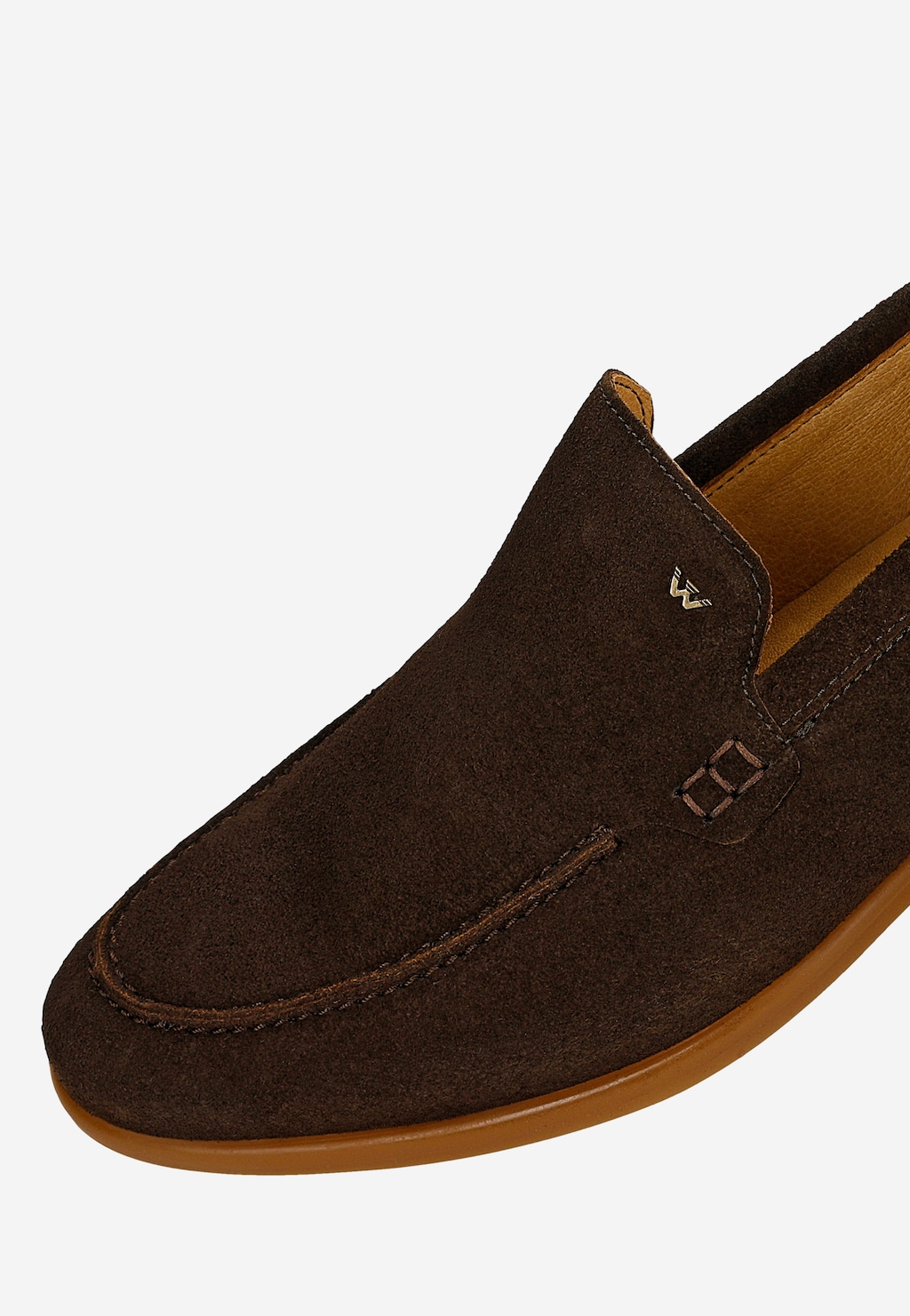 Hnedé pánske mokasíny zo semiškového velúru 10257-62 Widok 7