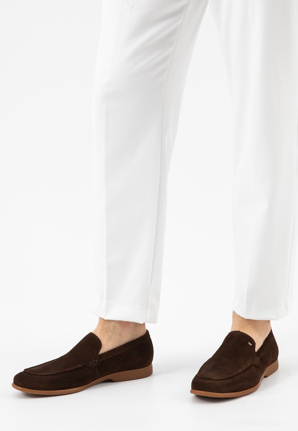 Hnedé pánske mokasíny zo semiškového velúru 10257-62 Widok 9