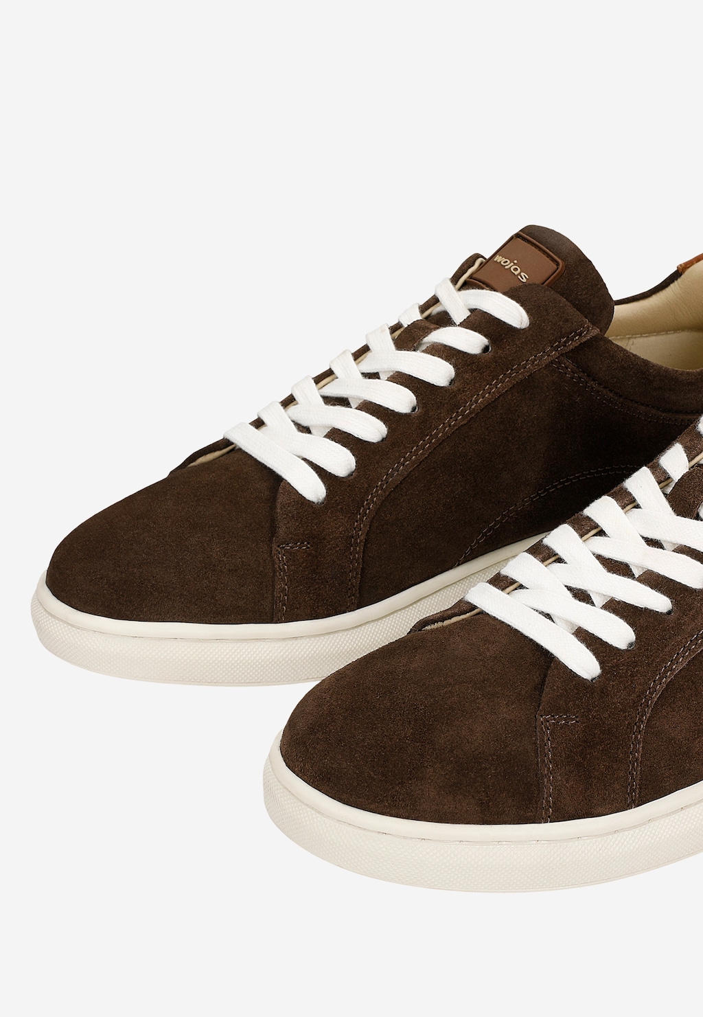 Hnědé pánské tenisky z velurové štípané kůže 10249-62 Widok 7