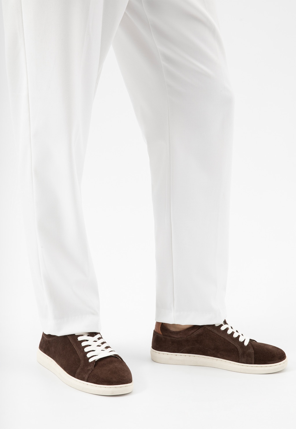 Hnědé pánské tenisky z velurové štípané kůže 10249-62 Widok 8