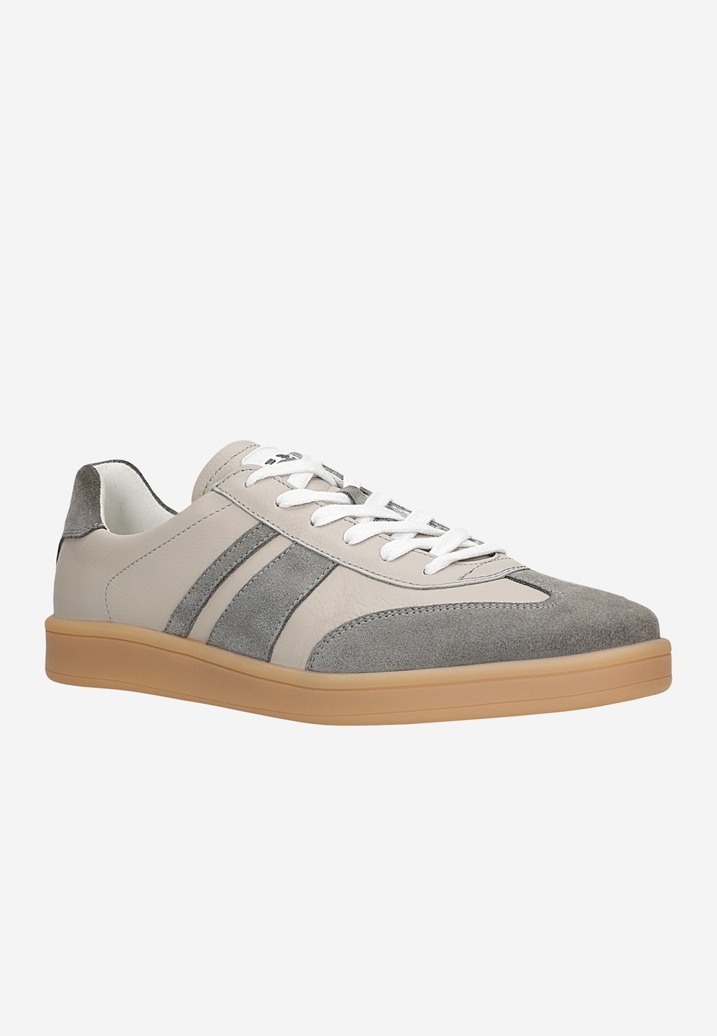 Sivé pánske tenisky z pravej kože 10234-70 Widok 3