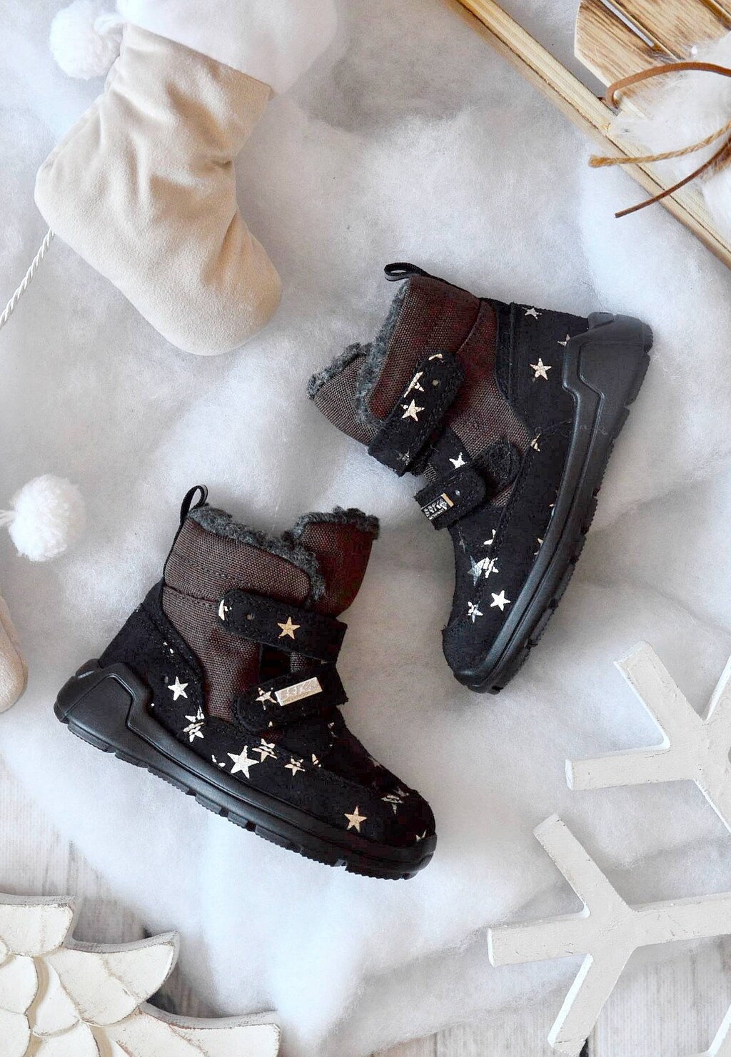 Zateplené kozačky BARTEK 11033104, pro dívky, černo-hnědé Widok 9