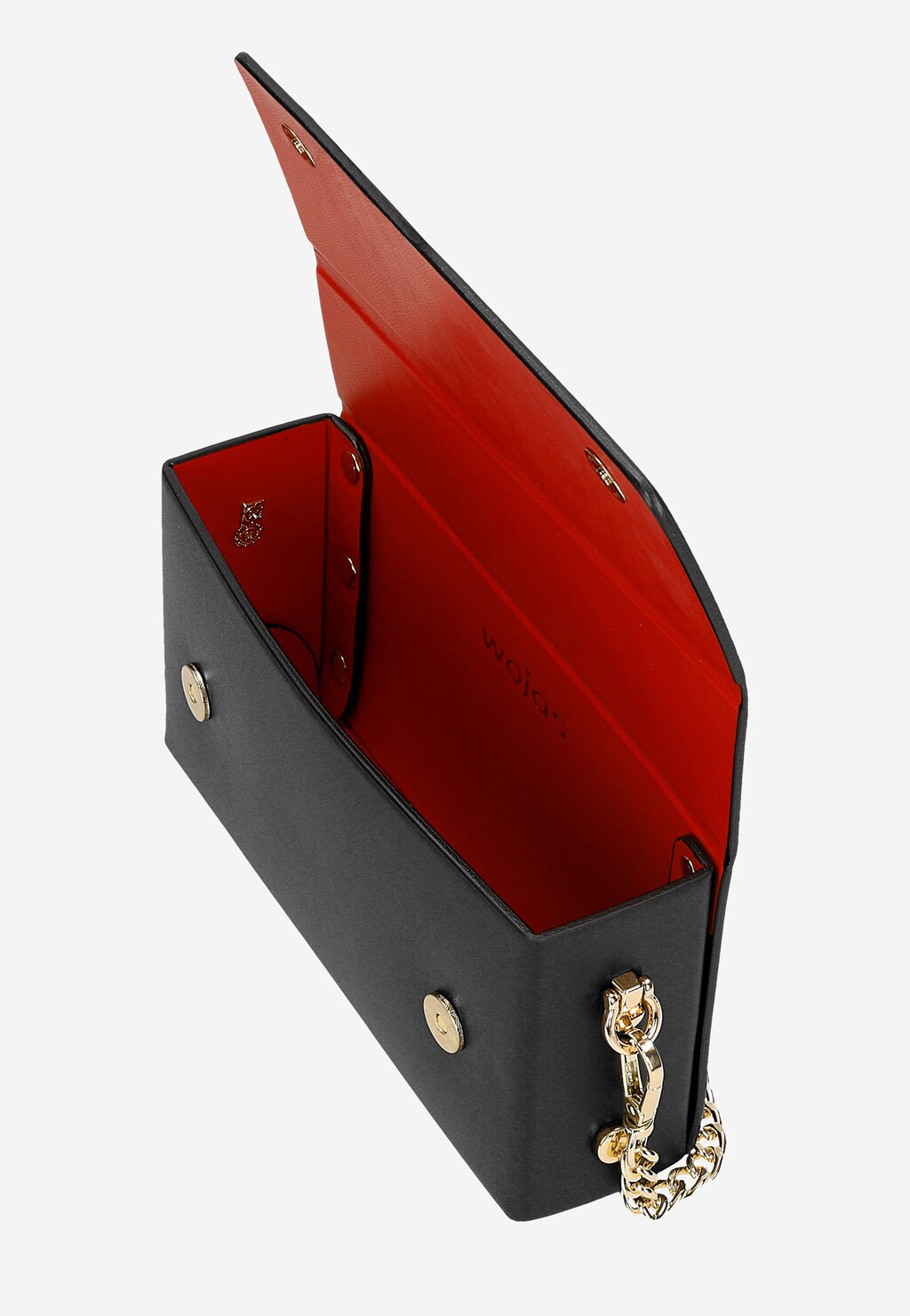 Czarna wizytowa torebka damska ze skóry licowej 80341-51 Widok 6