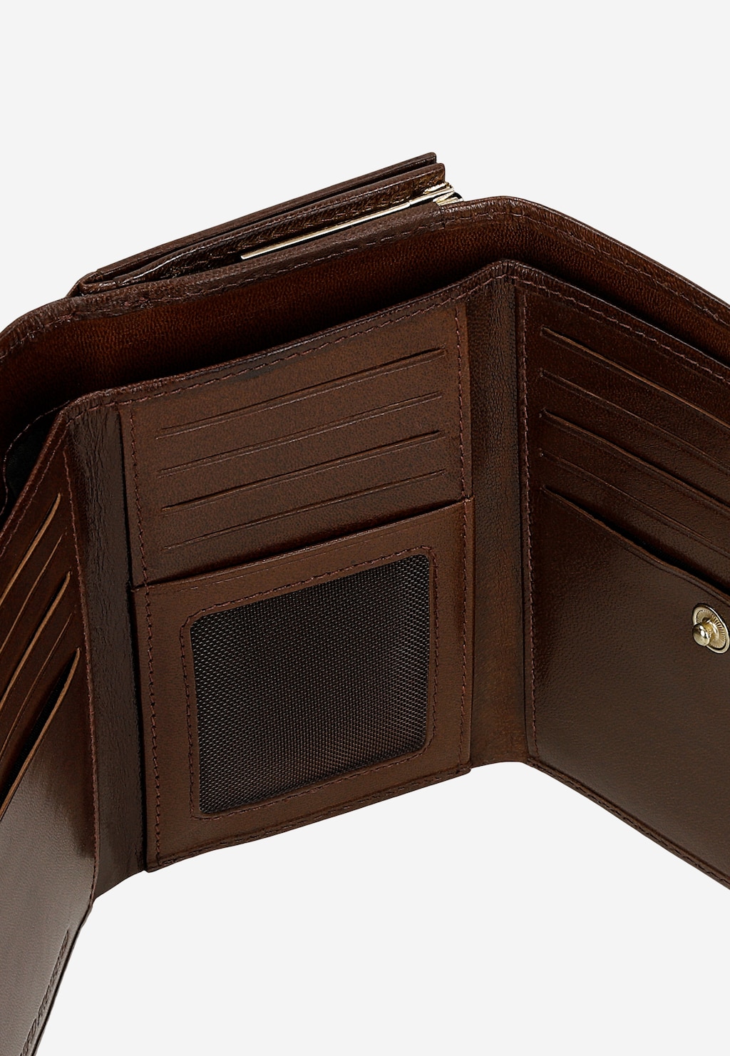 Brązowy skórzany portfel damski z blokadą RFID 91085-53 Widok 7