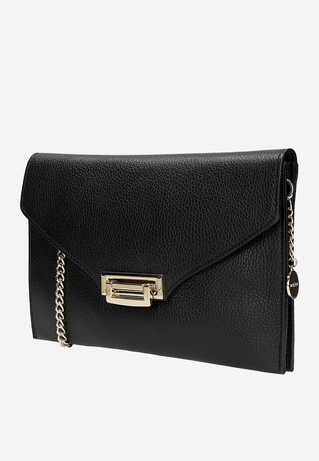 Čierna kožená dámska listová kabelka 80386-51 Widok 3