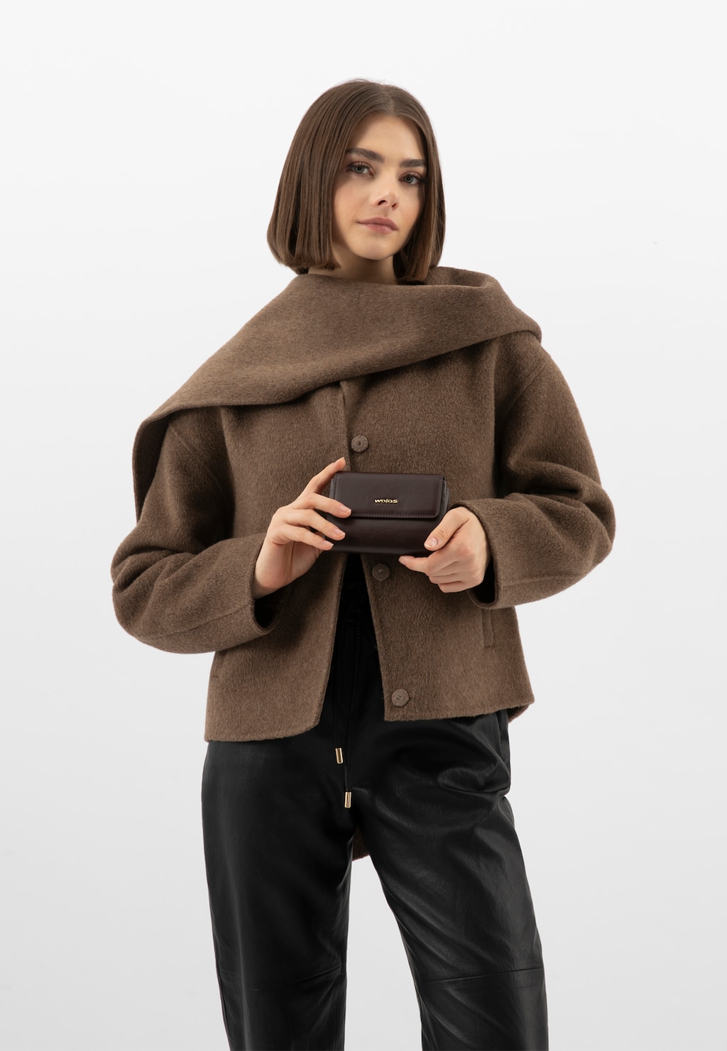 Čokoládová dámska peňaženka z pravej kože 91125-52 Widok 1