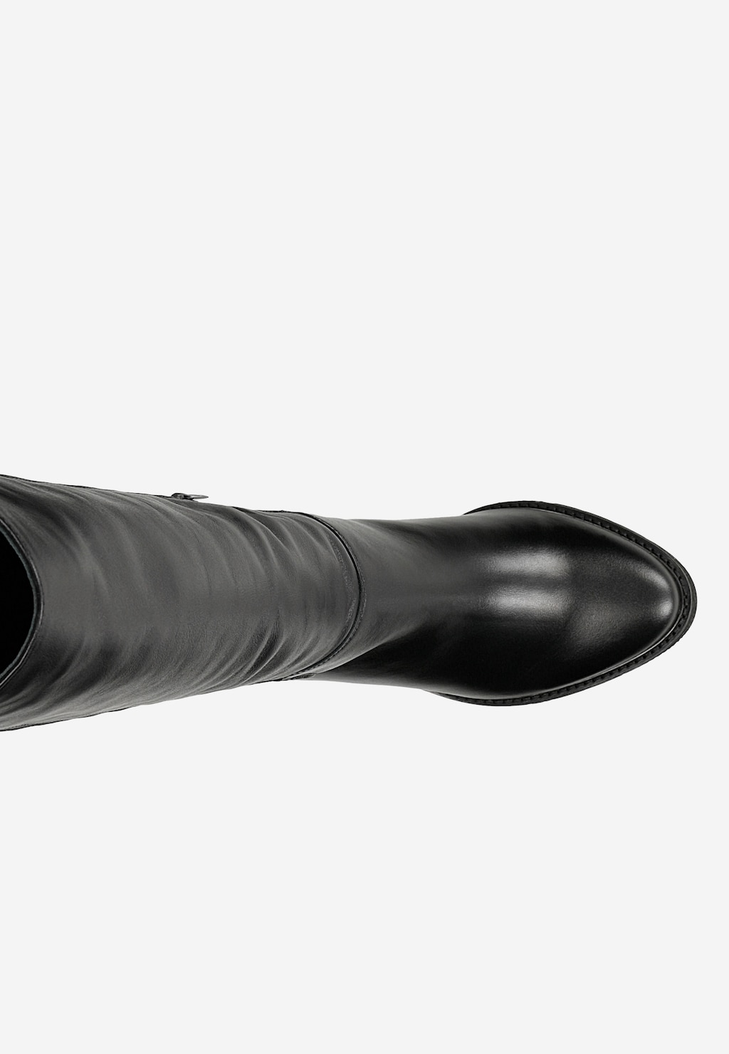 Czarne ocieplane kozaki skórzane na obcasie 71124-81 Widok 5