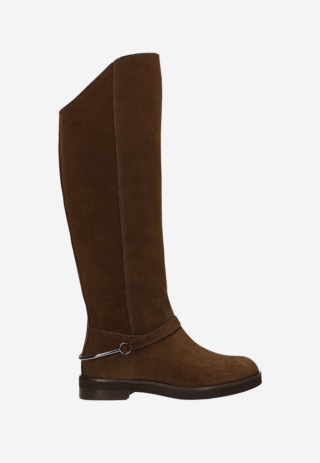 Hnedé čokoládové čižmy s ozdobným remienkom a kovovou prackou 71123-62 Widok 2