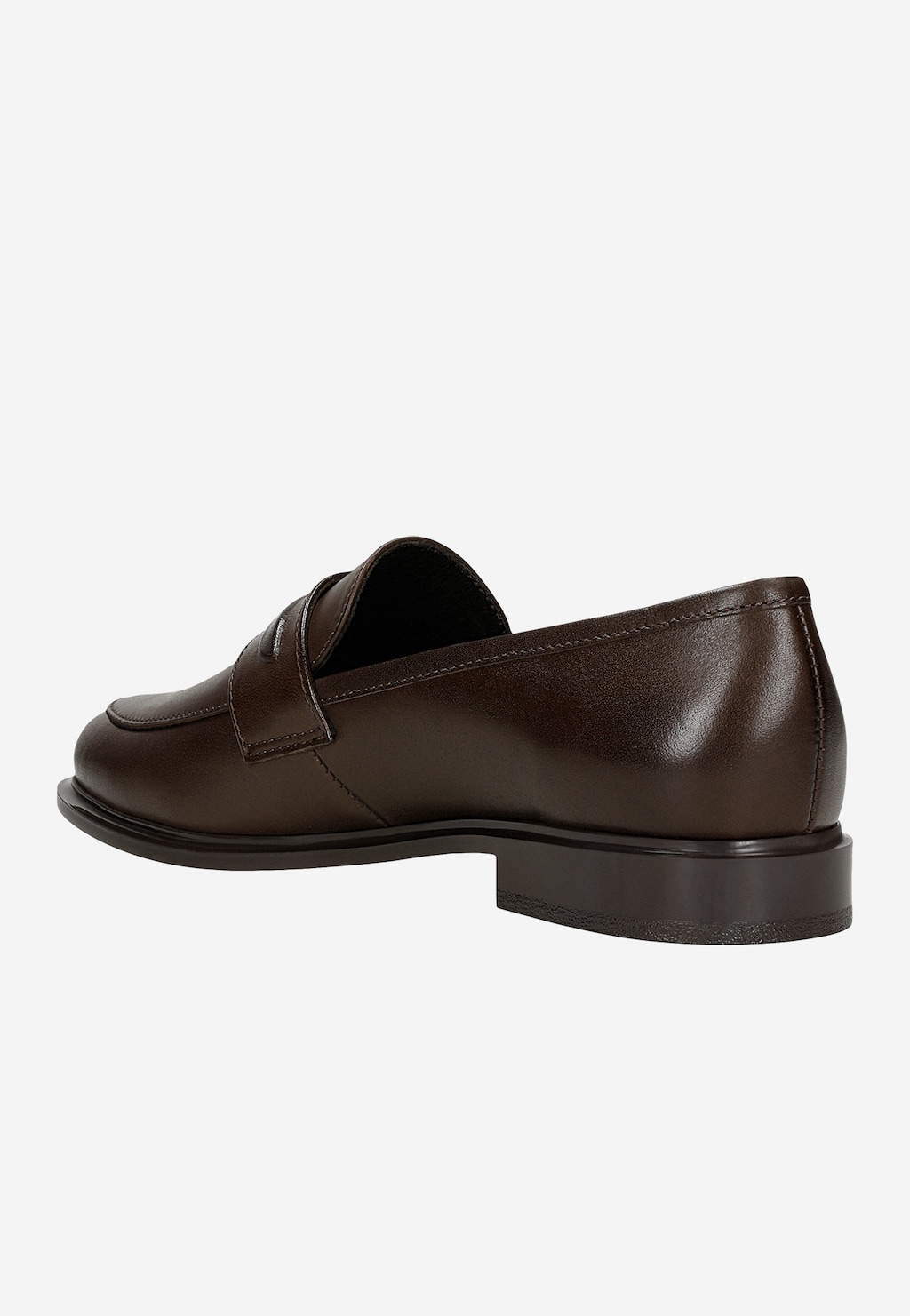 Brązowe skórzane mokasyny damskie typu penny loafers 46354-52 Widok 4