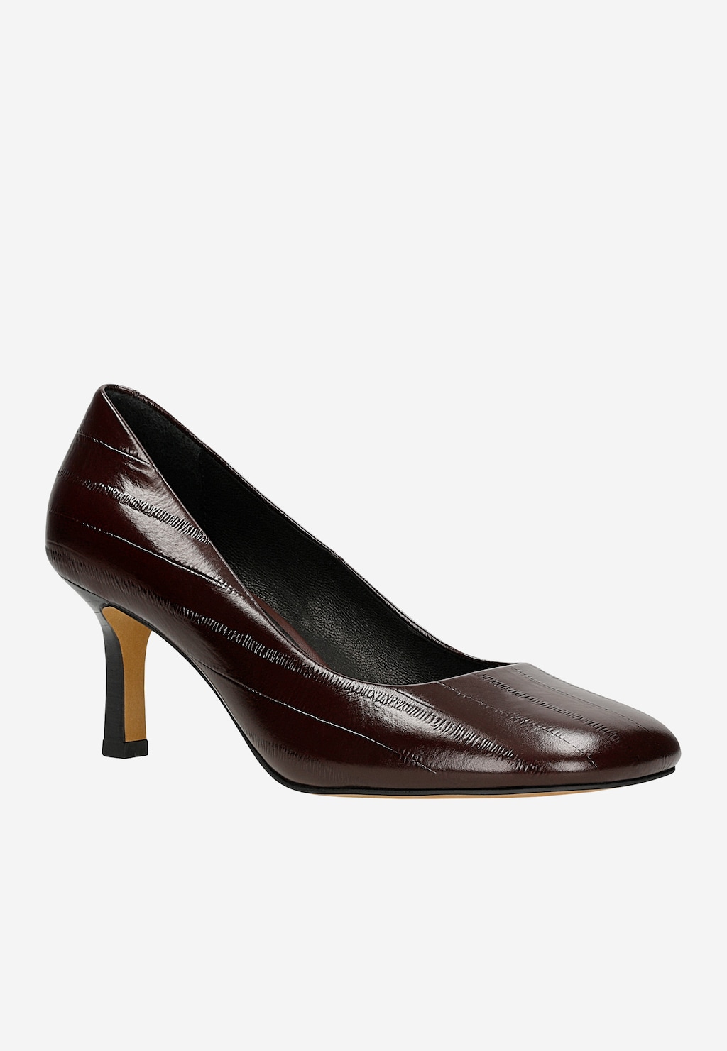 Bordové lodičky s ozdobným ražením 35177-55 Widok 3