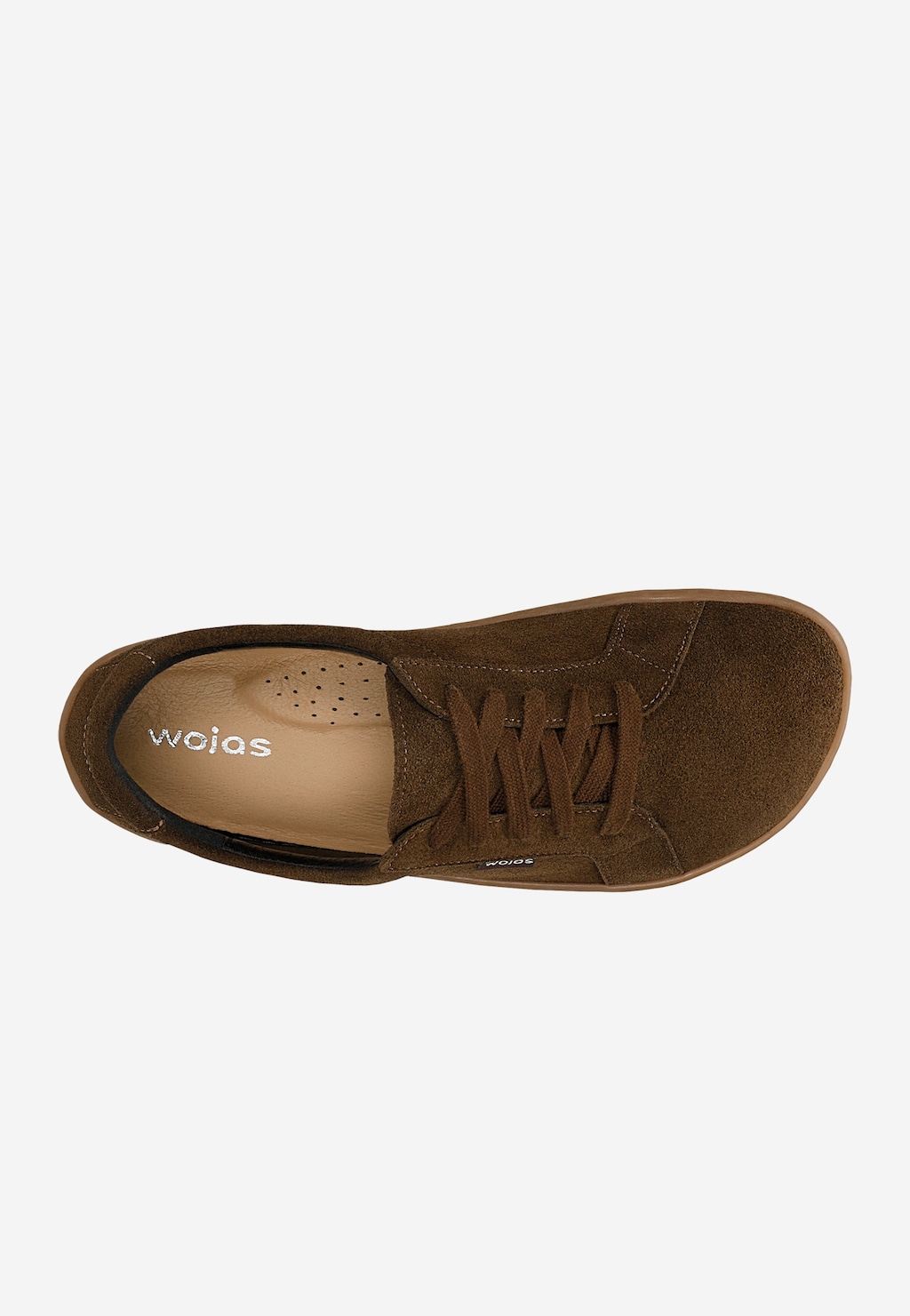 Tmavě hnědé čokoládové dámské tenisky na ploché podrážce 46395-62 Widok 5