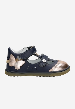 Obuwie profilaktyczne bartek baby BARTEK 81798-029, dla dziewcząt, granatowo-złoty