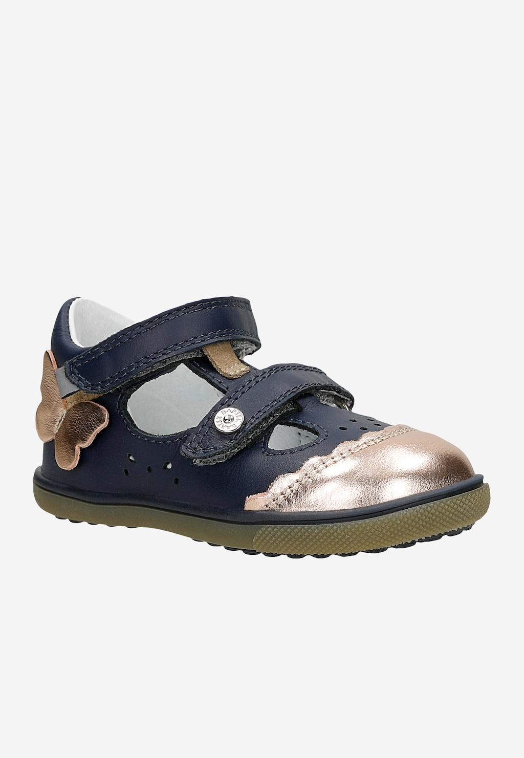 Preventivní obuv bartek baby BARTEK 81798-029, pro holčičky, tmavě modro-zlatá Widok 3