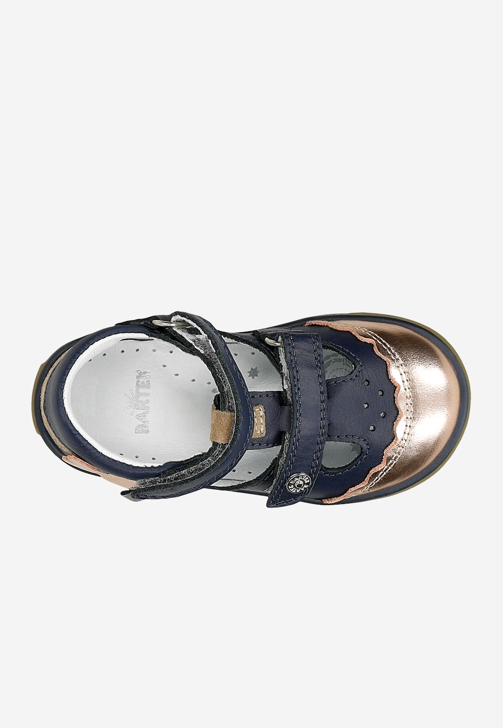 Preventivní obuv bartek baby BARTEK 81798-029, pro holčičky, tmavě modro-zlatá Widok 5