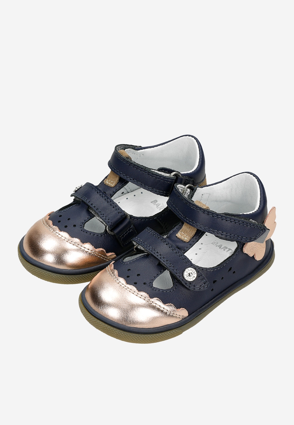 Preventivní obuv bartek baby BARTEK 81798-029, pro holčičky, tmavě modro-zlatá Widok 8