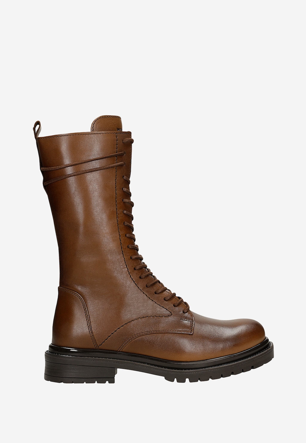 Vysoké hnědé dámské kozačky z lícové kůže 64130-52 Widok 2