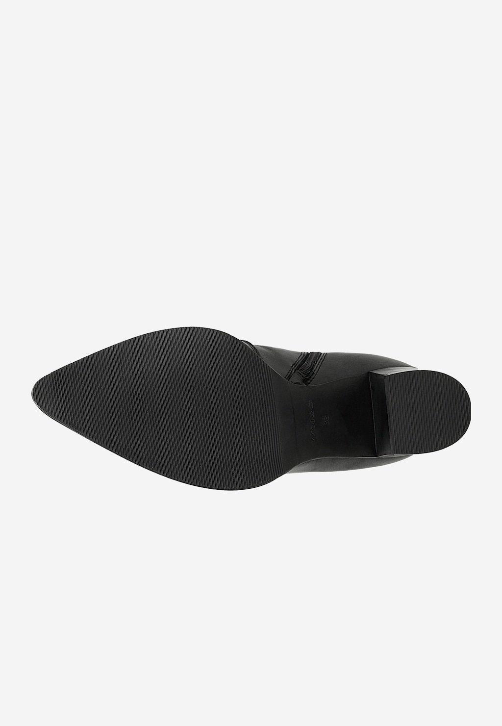 Czarne kozaki kowbojki ze skóry licowej 71151-51 Widok 6