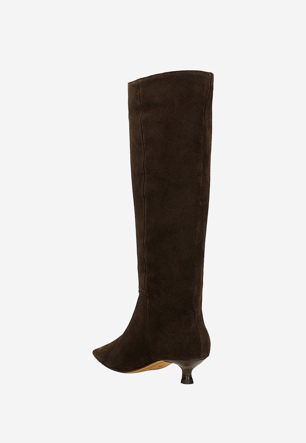 Brązowe czekoladowe kozaki damskie na niskim obcasie 71119-62 Widok 4