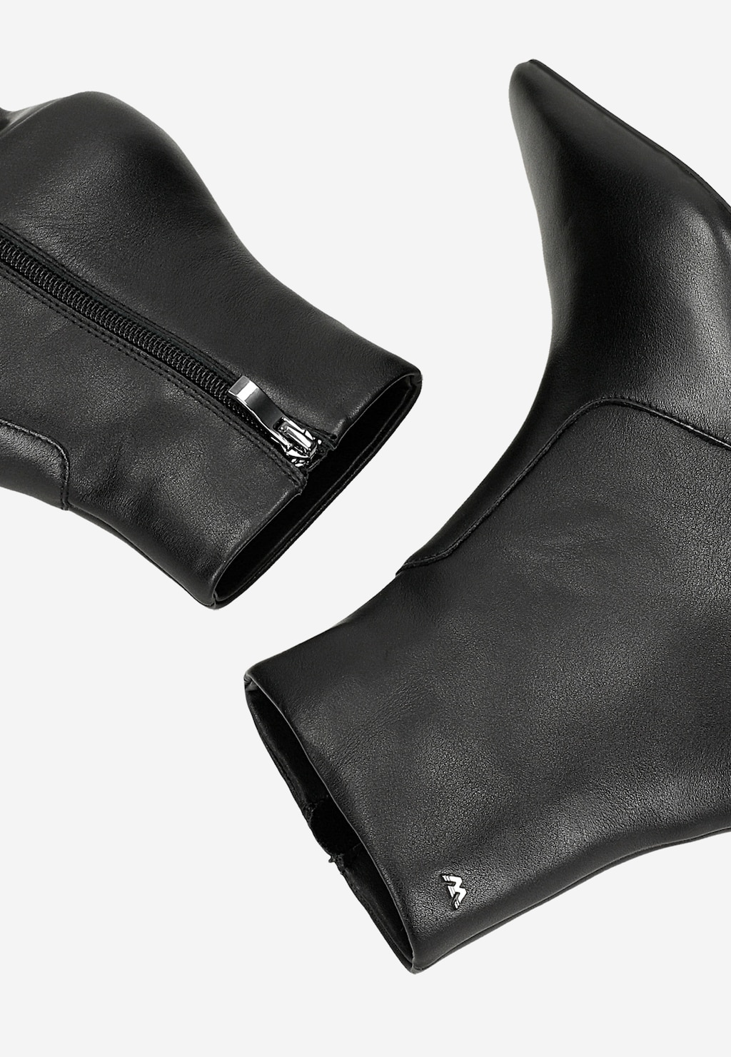 Elegantné dámske kožené kotníkové topánky na nízkom podpätku 55347-51 Widok 7