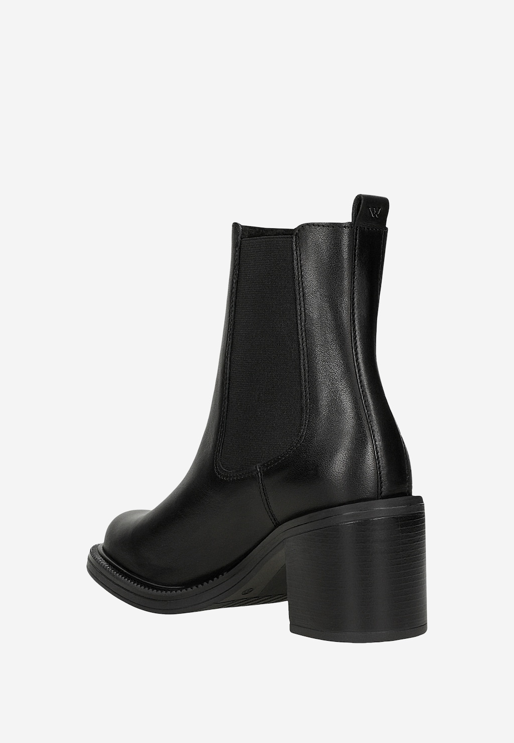 Czarne sztyblety damskie ze skóry licowej 55320-51 Widok 4