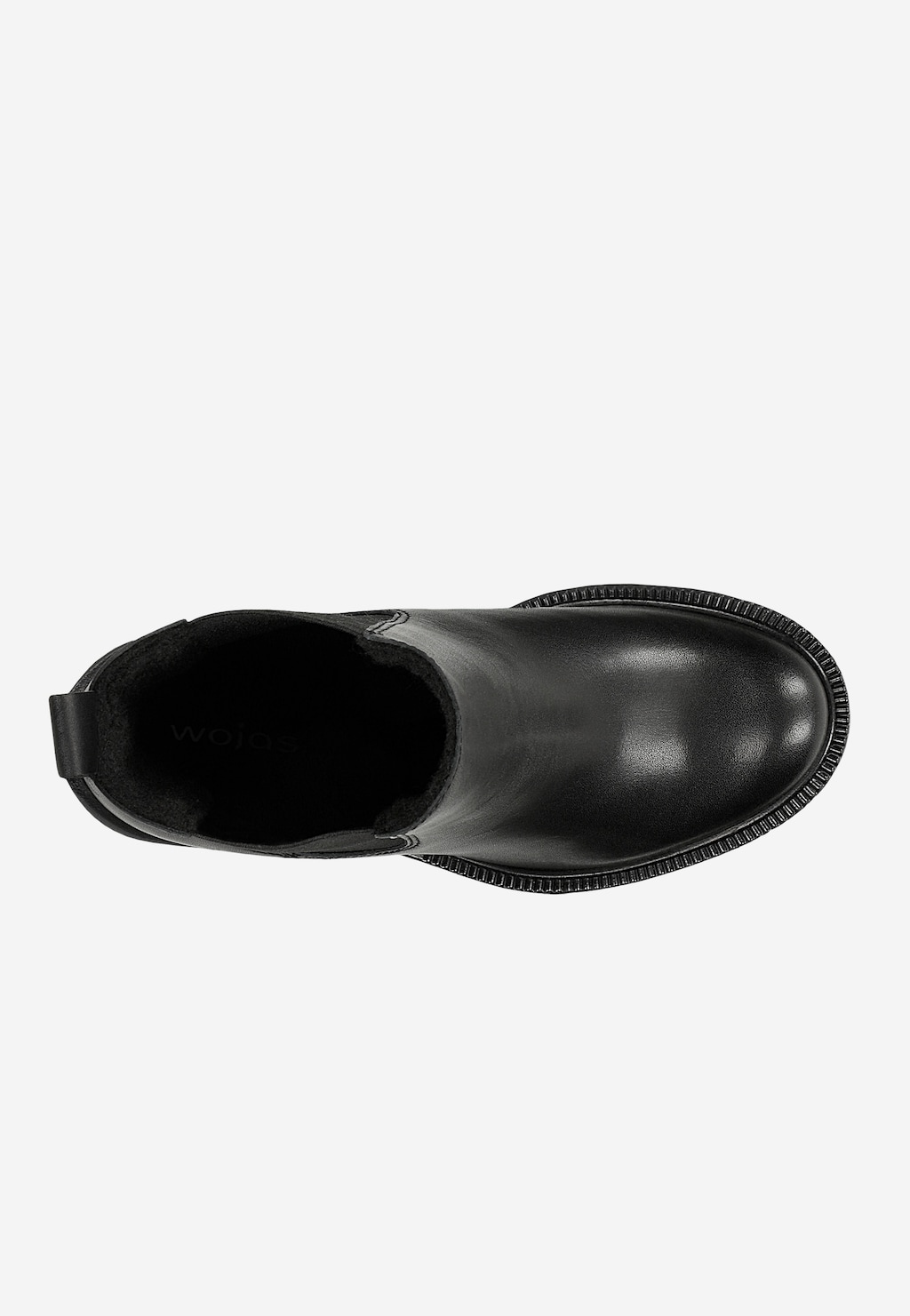 Czarne sztyblety damskie ze skóry licowej 55320-51 Widok 5