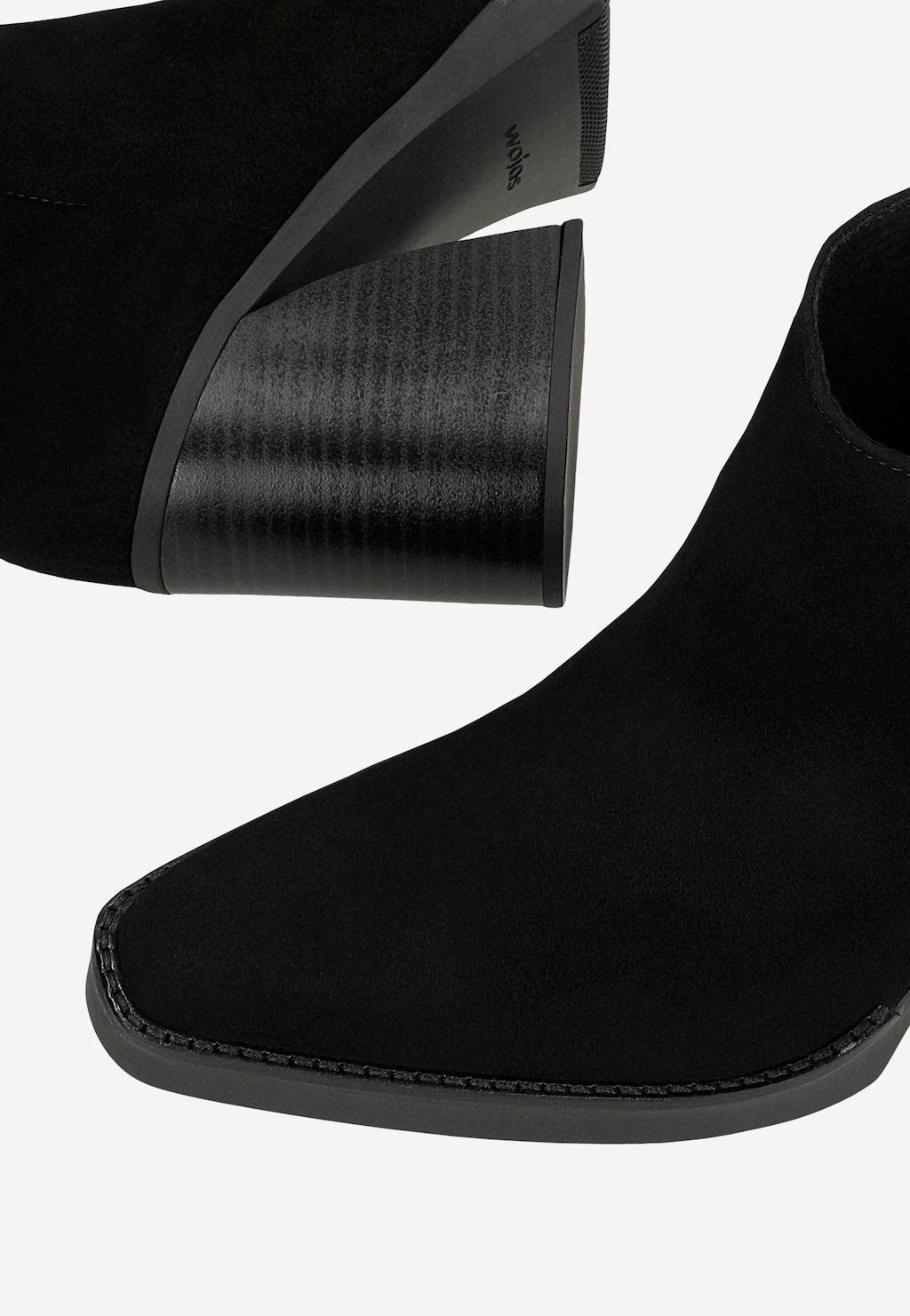 Czarne botki damskie Limited Edition z niską cholewką 55311-61 Widok 7