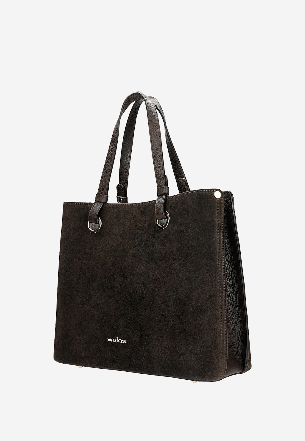 Veľká tmavohnedá dámska kabelka z velúrovej useňoviny 80427-72 Widok 3