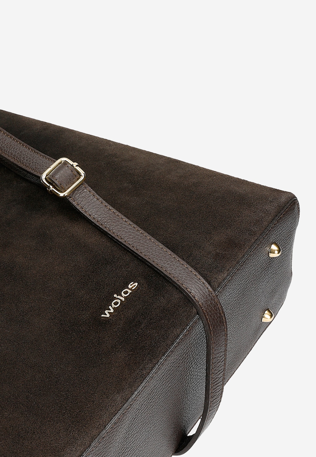 Veľká tmavohnedá dámska kabelka z velúrovej useňoviny 80427-72 Widok 8