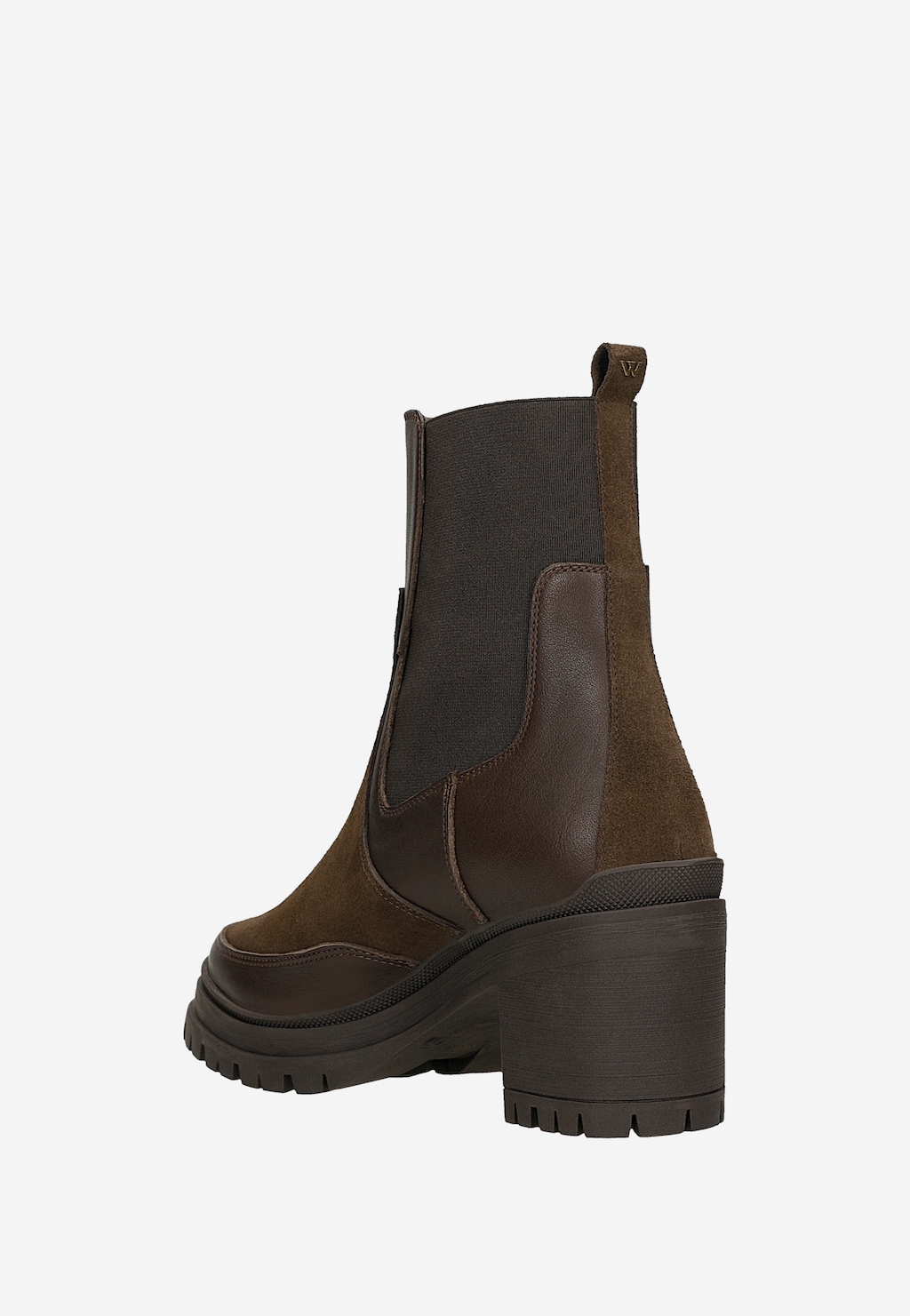 Hnědé dámské kotníkové boty na podpatku 55372-72 Widok 4