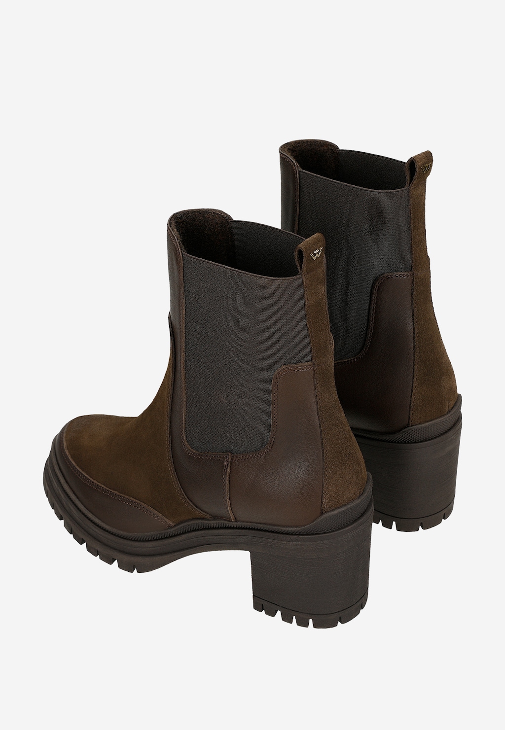 Hnědé dámské kotníkové boty na podpatku 55372-72 Widok 7