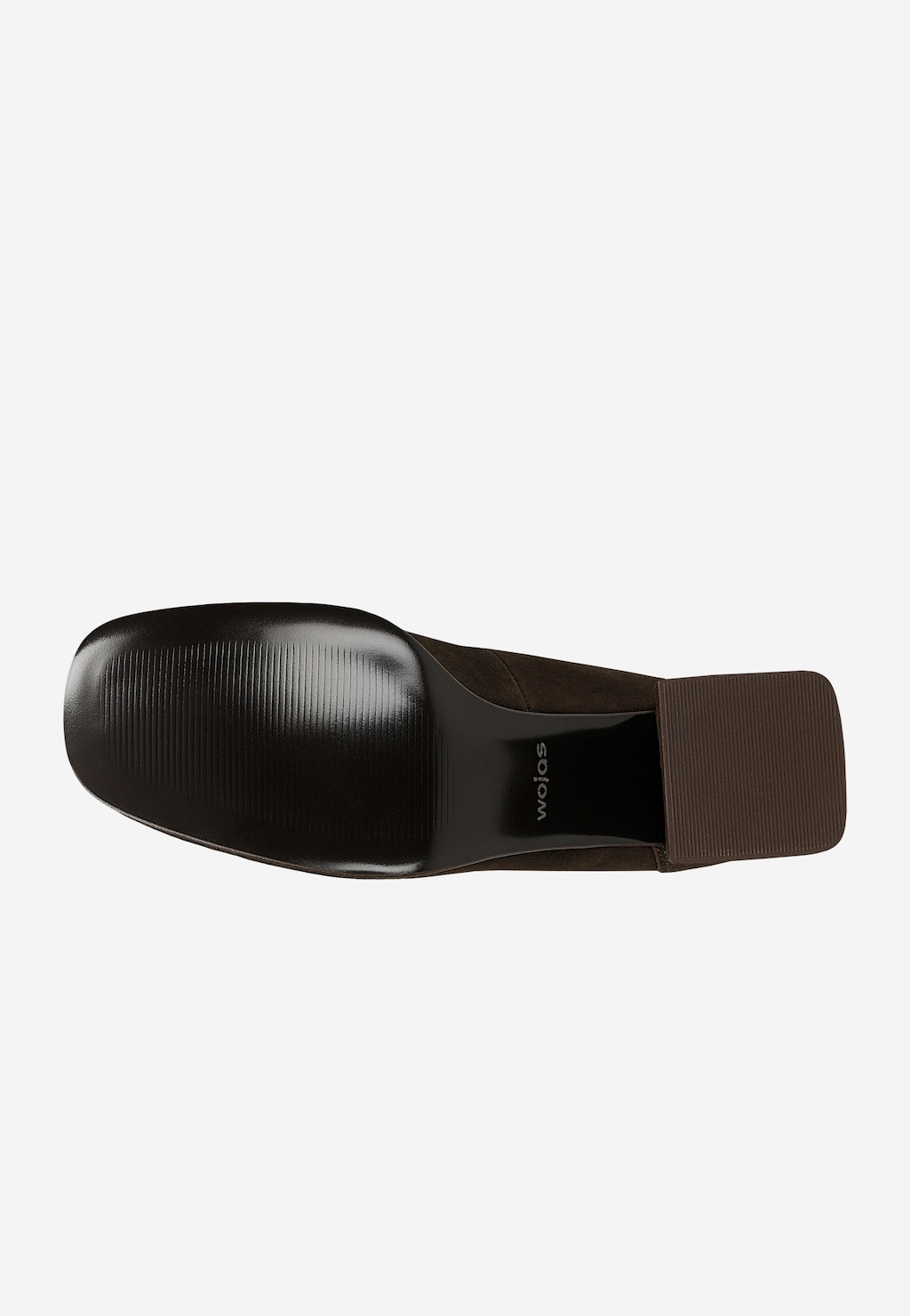 Czekoladowe półbuty na wysokim słupku 46387-62 Widok 5