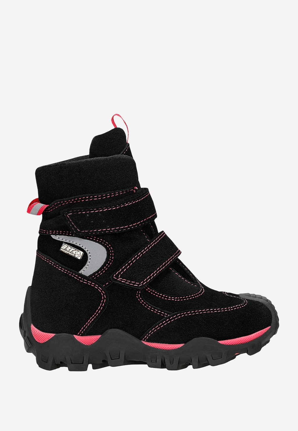 Zateplené kotníkové topánky BARTEK 14292019, pre dievčatá, čierno-ružové Widok 2
