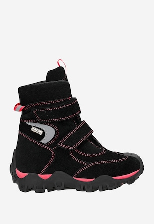 Zateplené kotníkové boty BARTEK 14292019, pro dívky, černo-růžové