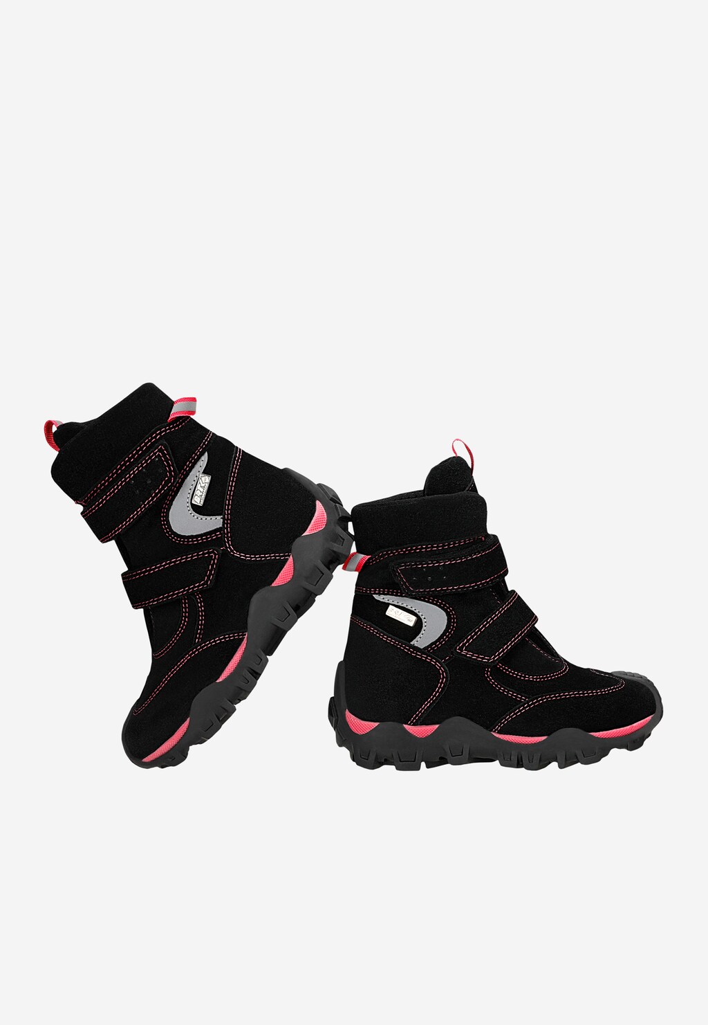Zateplené kotníkové topánky BARTEK 14292019, pre dievčatá, čierno-ružové Widok 7