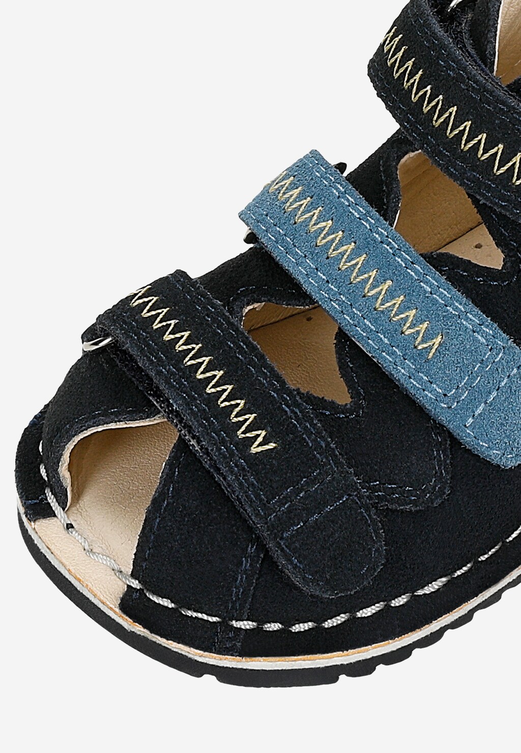 Granatowo-niebieskie sandały profilaktyczne z obcasem Thomasa BARTEK 89200-61 Widok 8