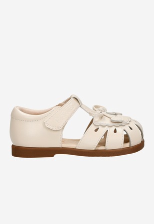 Beżowe sandały zabudowane dla dziewcząt BARTEK 89003-14